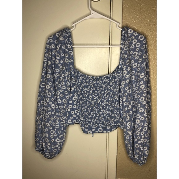 Wild Fable Long Sleeve Floral Crop Top XL - Picture 6 of 6